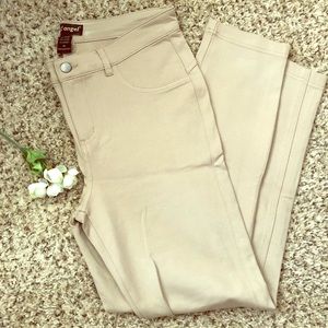 🦉Like an Angel Tan Stretch Skinny Pants XL NWOT